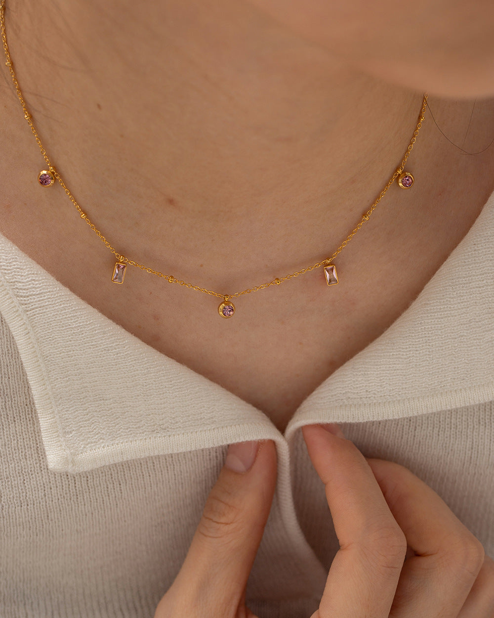 European And American Style Fashion Square Women's Necklace