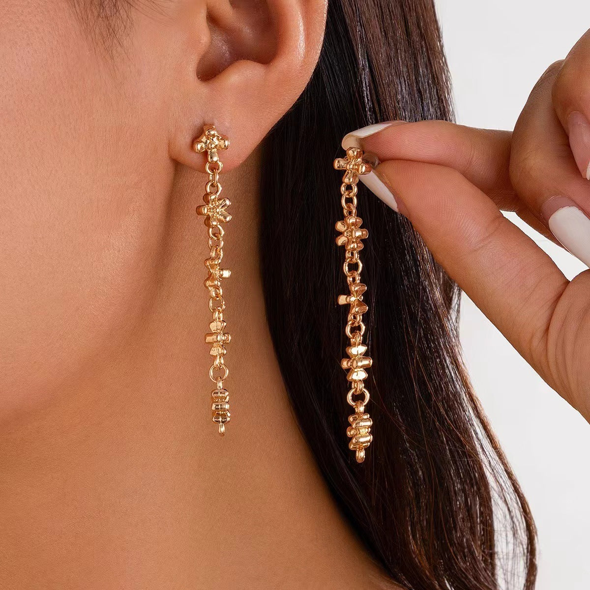 Personalized Rhinestone Y-shaped Necklace Suit